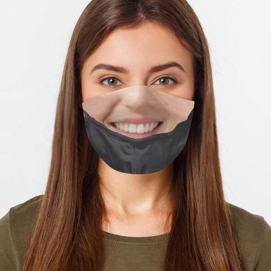 Buy Adult Outdoor Washable Reuse Face Mask Protection Printing Funny Mouth Mask at affordable