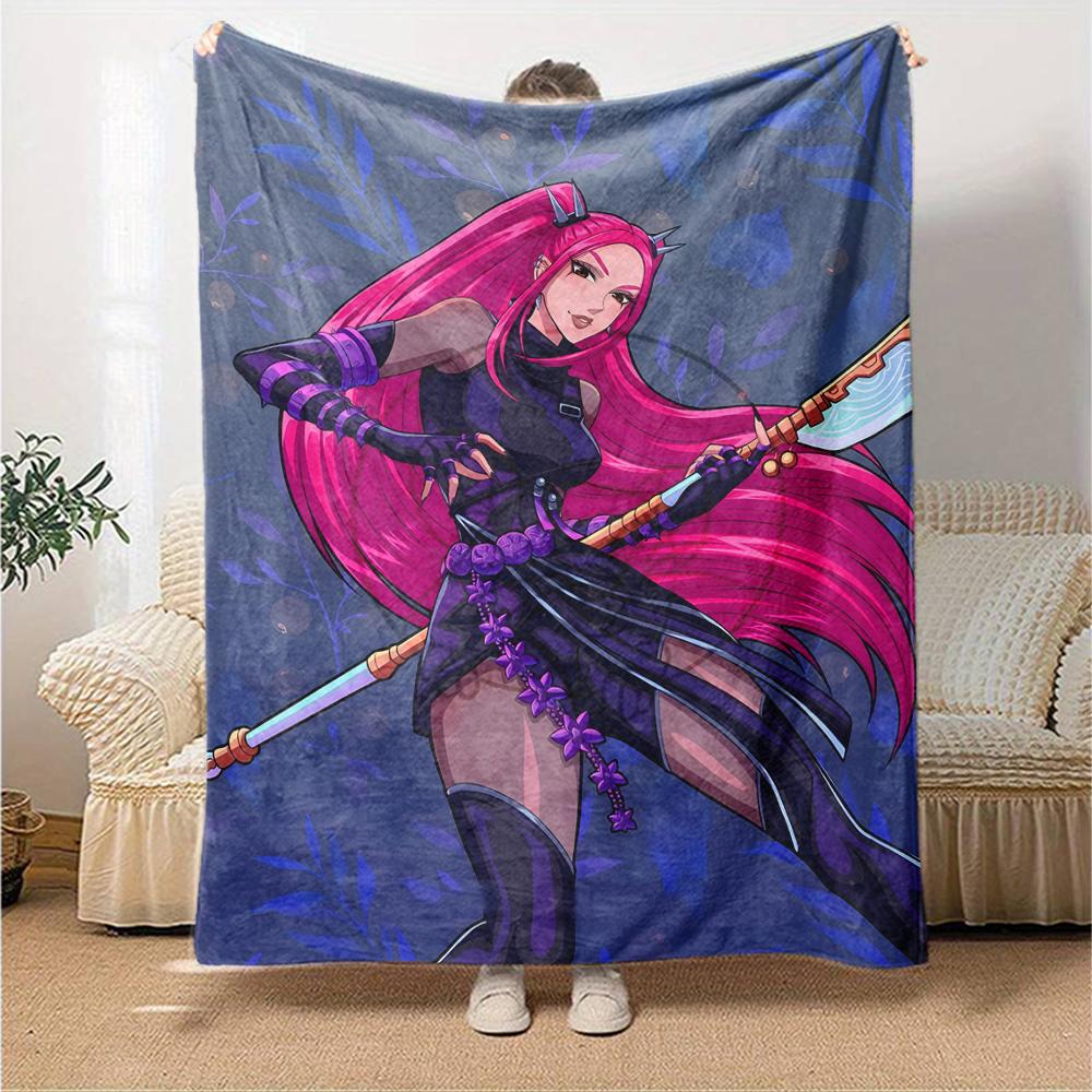 1pc KPop Demon Hunters MIRA2 Blanket, Gift, for Men and Women, Soft Blanket, Good for Sofa Bed Couch Travel, Lightweight Flannel Blanket