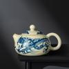 180ml Traditional Ru Kiln Blue and White Dragon Pattern Xi Shi Teapot For Home Tea Making High-end Ceramic Teapot KungFu Tea Set