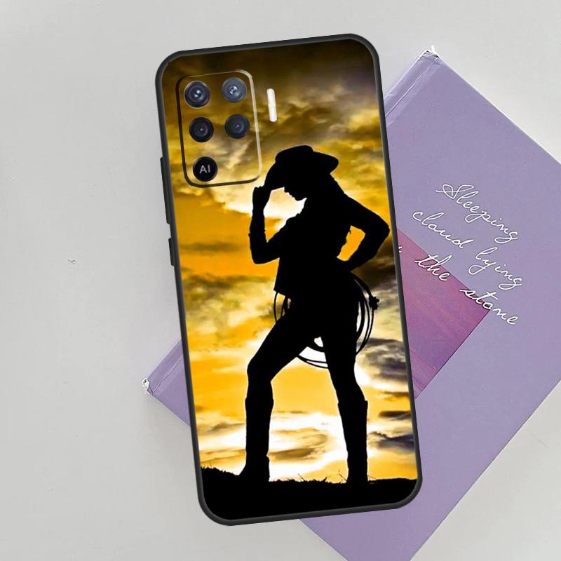 

Sunset Cowgirl Horse Silhouette Phone Case For Oppo A54 A74 A94 A15 A16 A17 A52 A72 A76 A96 A57 A58 A78 A98 A53S Cover Case OPPO A53S 2020