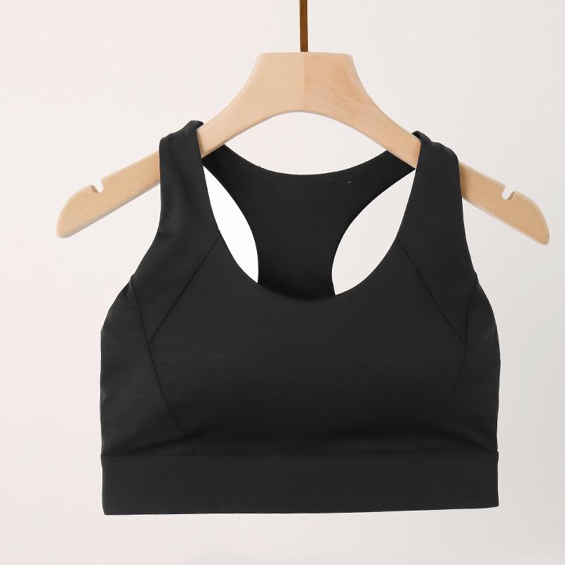 Shockproof High-Strength Sports Bra with Fixed Cups - Thin, Beautiful Back Design for Summer