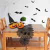 Halloweenský krajkový běhoun na stůl - 1 ks Stolní dekorace pavučina pro halloweenskou párty, Polyesterový krbový šál, Černá síťovina jídelní, Slavnostní událost