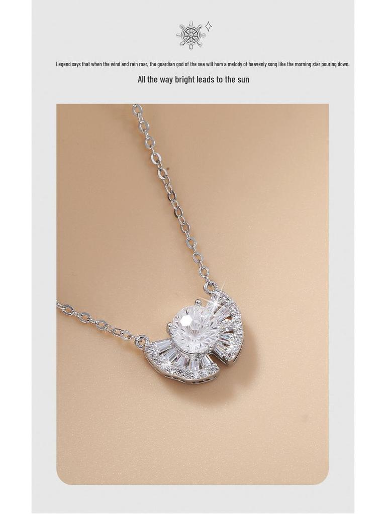 Korean Style Light Luxury Zircon Clavicle Necklace for Women