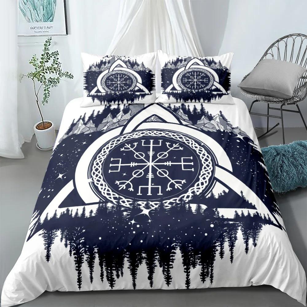 Ethnic Celtic Helm of Awe Bedding Set EU Single Double King US Twin Full Queen King Bed Linen Set