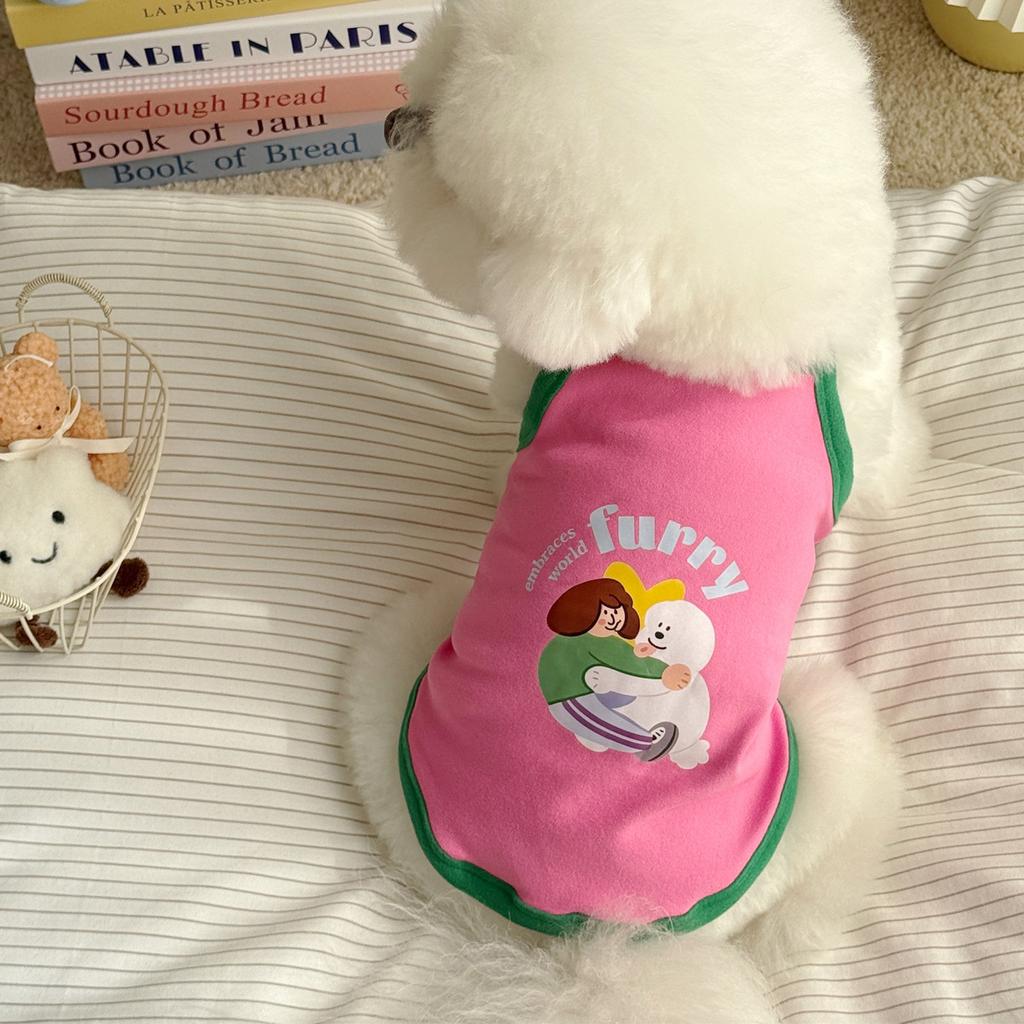 Pet Cat and Dog Clothes Summer Thin Teddy Bichon Frise Small Dog and Cat Spring and Summer Outfits Cute Halter Tops