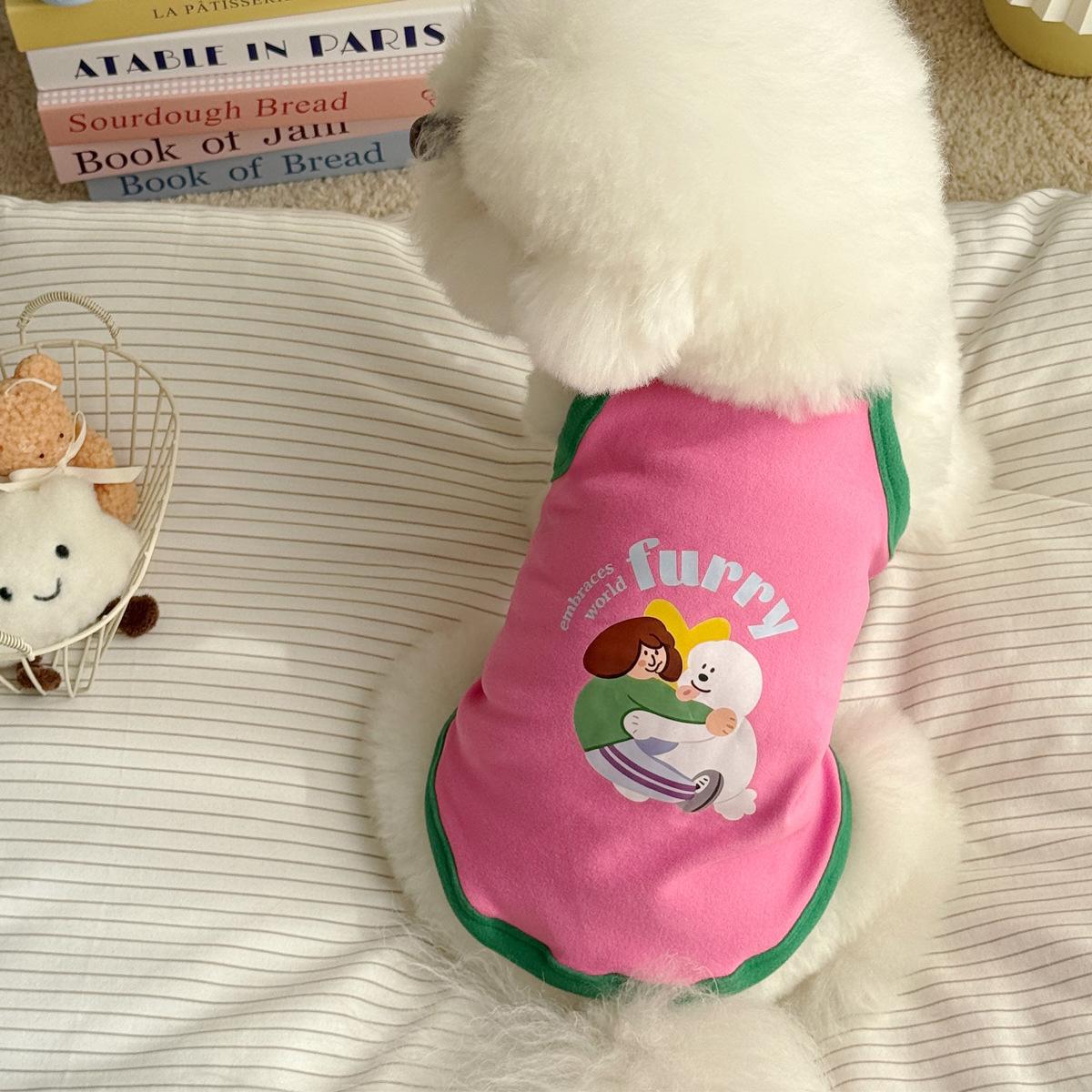 

Домашняя кошка Чихуахуа Одежда для собак Летняя тонкая Тедди Бишон Маленькие собаки Котенок Весна Лето Милый ремешок XS