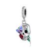 S925 Silver Halloween Witch Skull Pendant Necklace Gothic Jewelry For Women