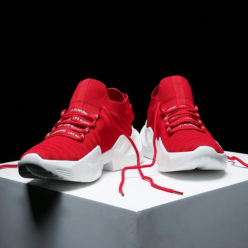 Breathable Chunky Mens Sneakers Large Size Sports Platform Men Shoes Man High Quality Slip-On Summer Shoes for Men