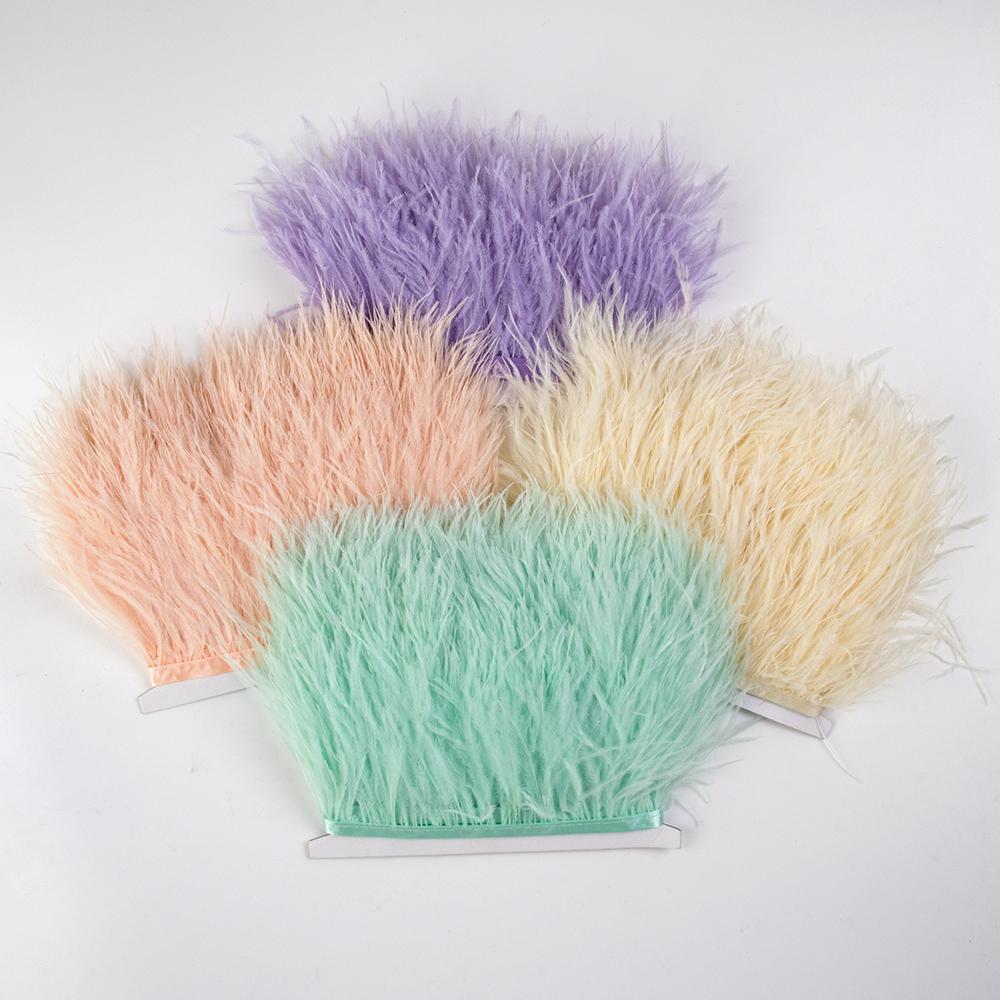 Feather Ostrich Feather Trim 8-15cm for Clothing Skirt Ribbon Fringe 1/10 Meter Plumage Decoration for Wedding Party