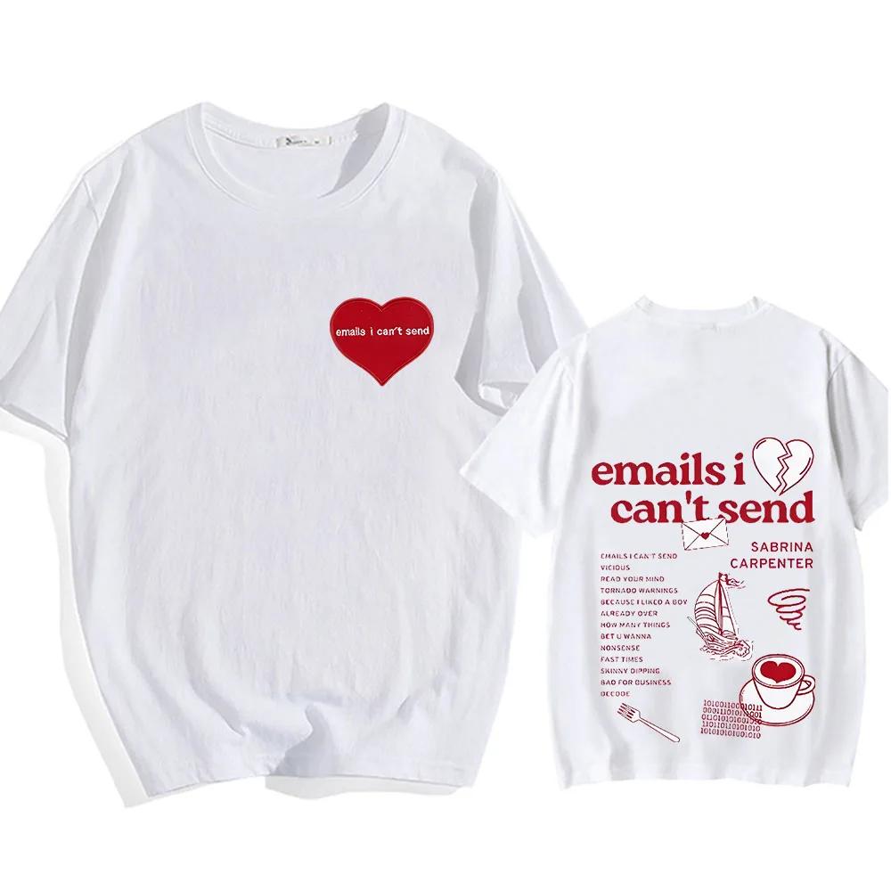 

Летняя мужская футболка с круглым вырезом и принтом Сабрины Карпентер в стиле ретро-гранж, повседневная, из 100% чистого хлопка и модный топ 4XL