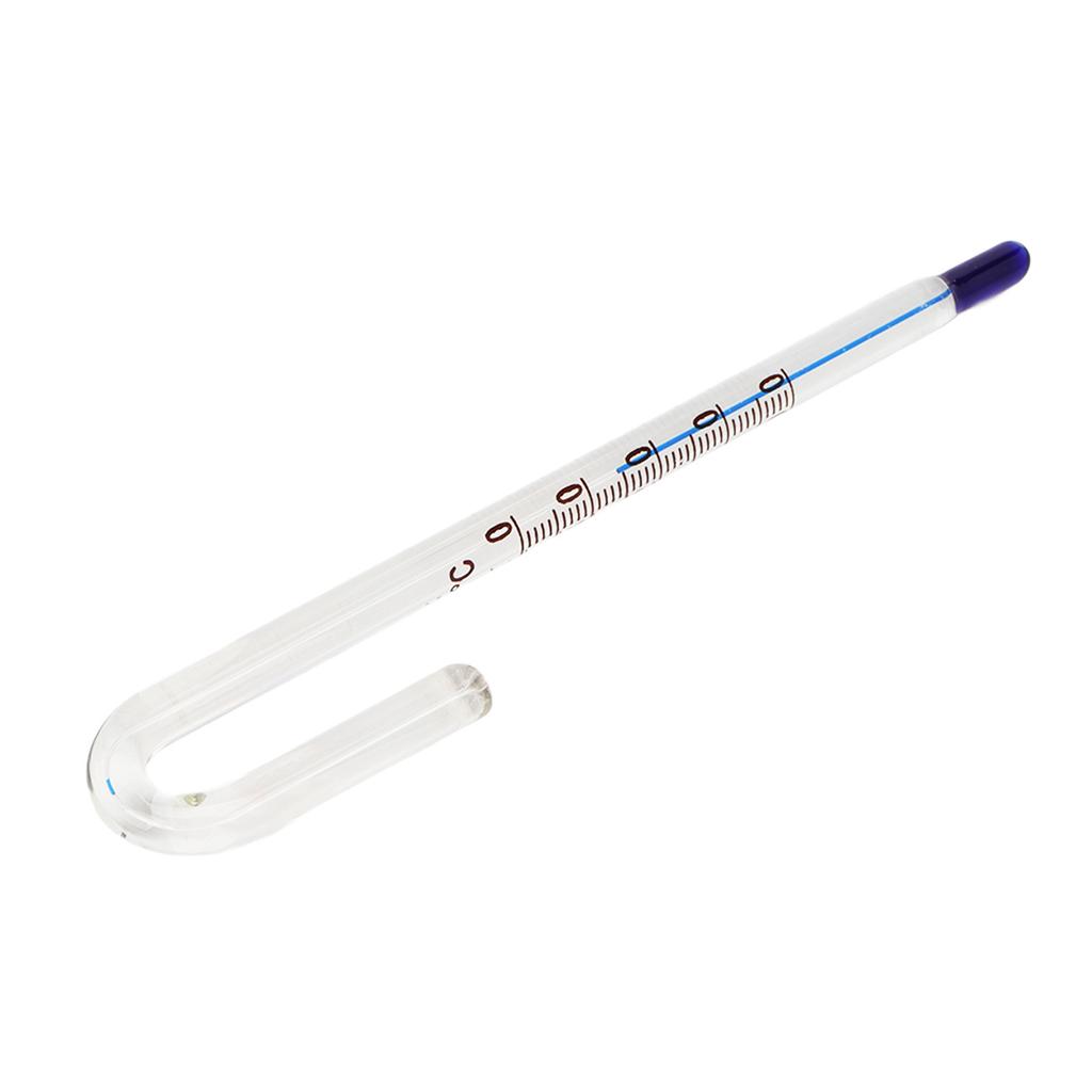 Aquarium Glass Thermometer Professional High Accuracy Crutch Shape Glass Water Thermometer for Fish