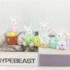 AEE2-Easter Bunny Decorations For Bedroom Cute - 2D Easter Egg Bunny Bunny Party Centerpiece Cutouts TV Cabinet