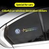 Adesivi per Finestrini Auto Decalcomanie Creative Adesivi con Logo Colorati Per VW Scirocco Golf Amarok T5 Passat Polo Arteon Jetta