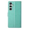 For Samsung Galaxy S25 FE Wallet Case Butterfly Floral Imprint PU Leather Phone Cover with Wrist Strap