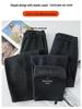 Women's Winter Thickened Velvet Wide-Leg Wool Pants - High Waist Slimming Casual Straight Leg Design.