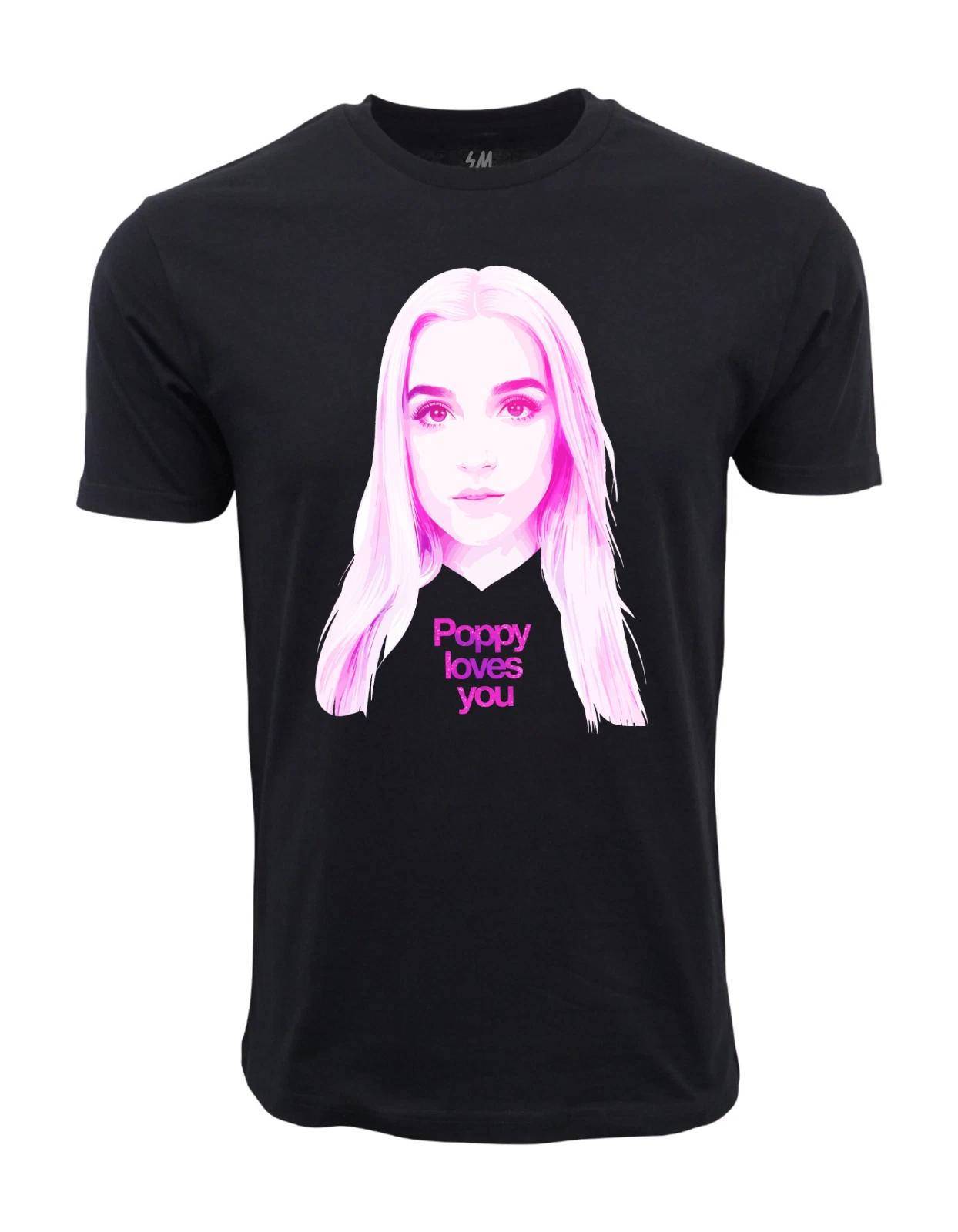 Unisex Adult Casual Graphic Poppy Loves You Graphic T shirt T-Shirt XXXXL