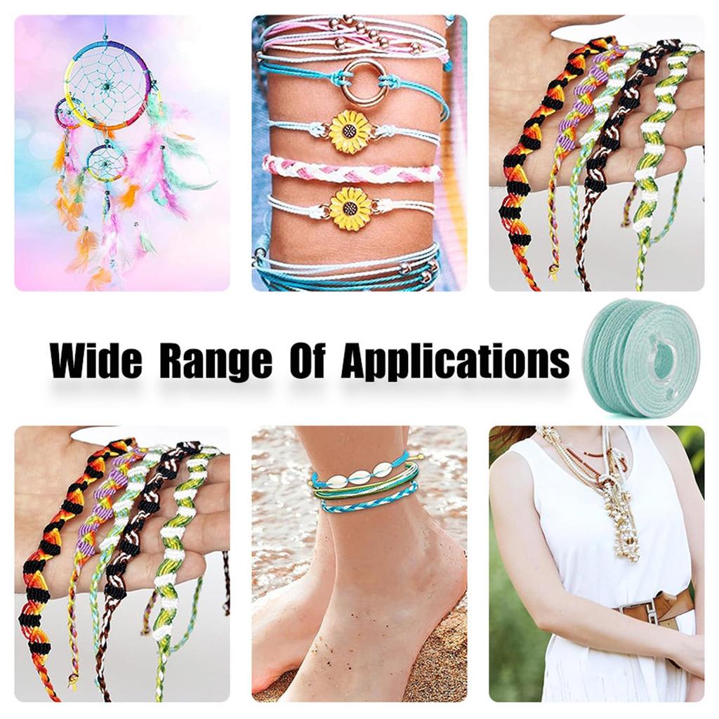 Polyester Waxed Thread 25/36 Colors Bracelet Thread Bookbinding Thread Handmade Materials Waxed Strings for Jewelry