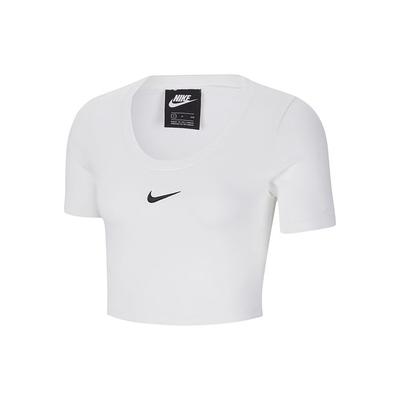 Sportswear Essential Fitted Stretch Crop Top T-Shirt Women Tops White CU5174-100