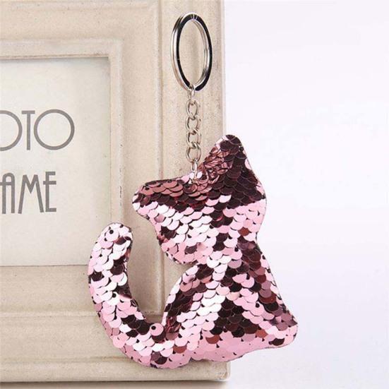 Roztomilý reflexní flitrový přívěsek s přívěskem na klíče s přívěskem na klíče jako dárek