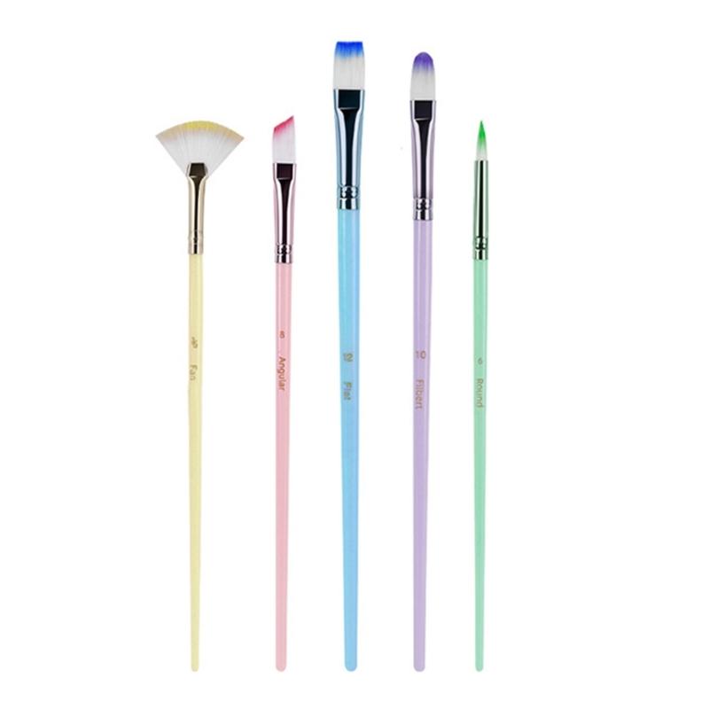 6 Pcs Watercolor Paint Brushes Nylon Hair Painting Brush Art Supplies Watercolor Painting Tool for Artists Students
