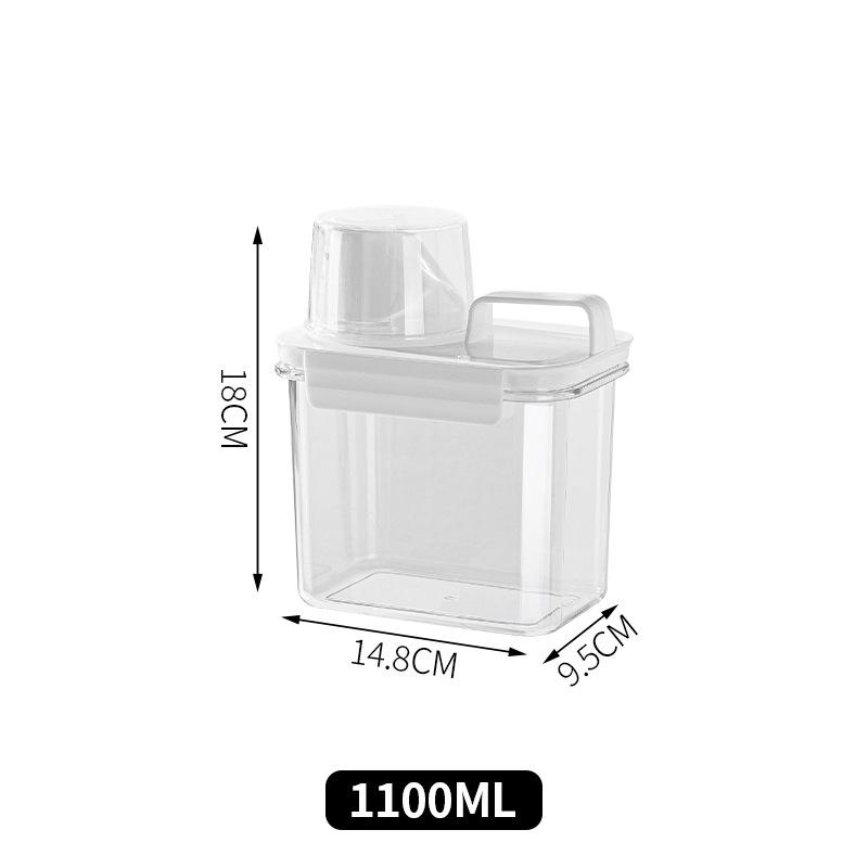 

Washing Powder Storage Box with Lid - Large Capacity Plastic Container for Detergent or Liquid Soap