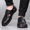 Men's Sandals Shoes  Genuine Leather Anti-slip Breathable Hollow Outdoor Sports Beach Shoes Casual Sandals