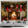 Christmas Tree Snowman Pattern Tapestry Bedroom Living Room Home Christmas Decoration