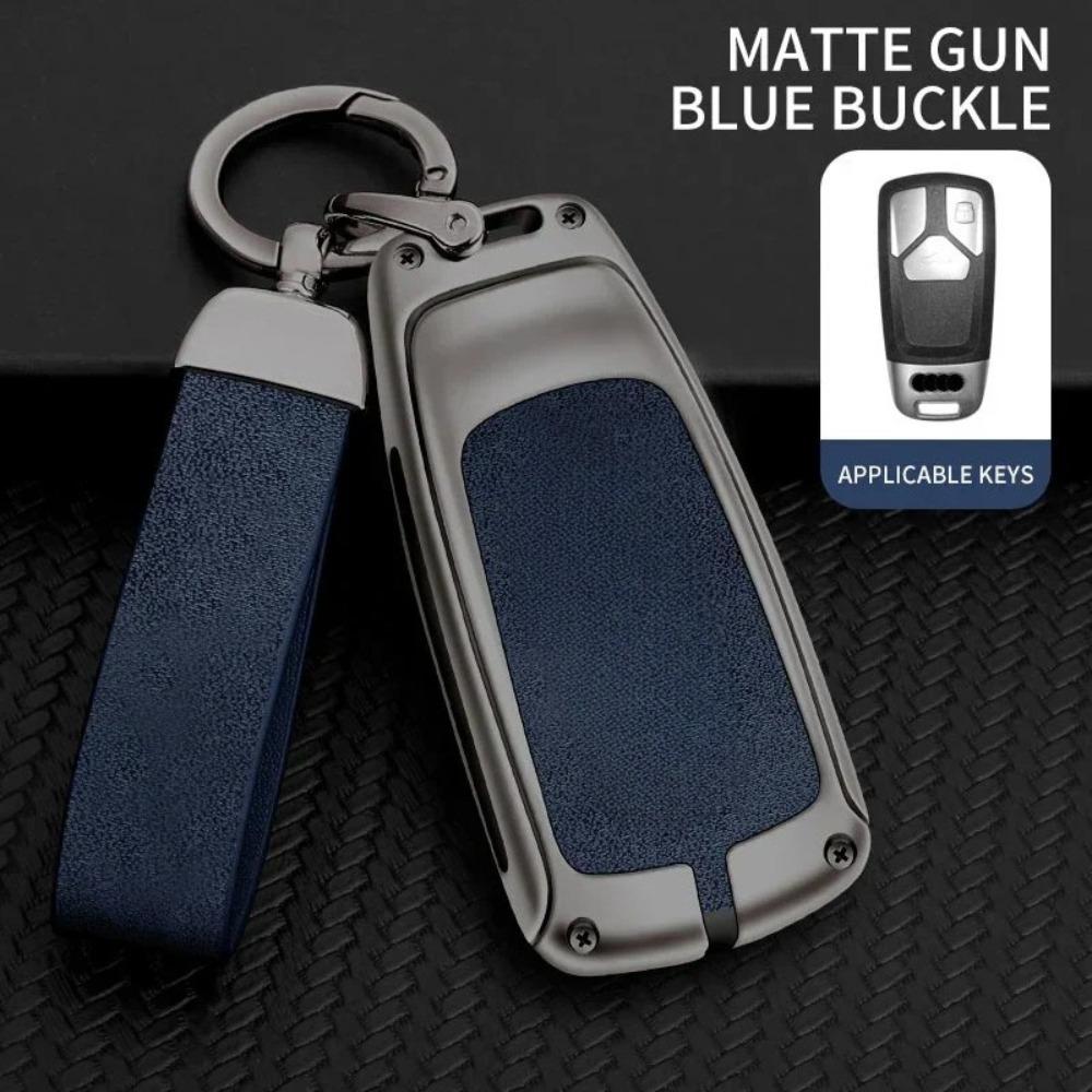 Zinc Alloy High-end Car Smart Key Cover Suitable for Q7 2016 2018 2019 Car Key Chain Bag Accessories