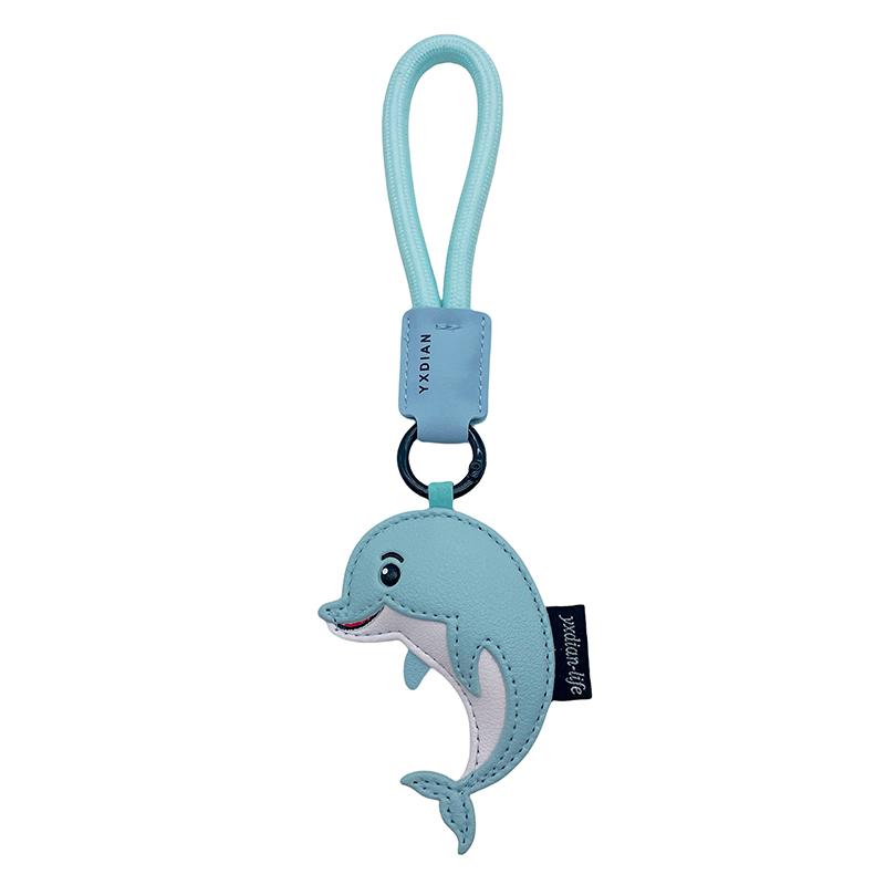 High Quality Blue Dolphin Shark Doll Keyrings Ornament Multipurpose Backpack Pendant With Lanyard Keychain