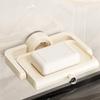 Practical Secure Suction Wall Soap Holders Space Saving Designs Bathroom Accessory Easy Installation Household Use