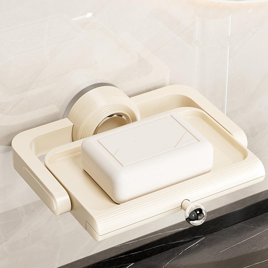 Practical Secure Suction Wall Soap Holders Space Saving Designs Bathroom Accessory Easy Installation Household Use