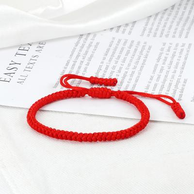 Unisex Hand Rope Adjustable Handmade Braided Solid Color Thick Anti-break Lightweight Stackable