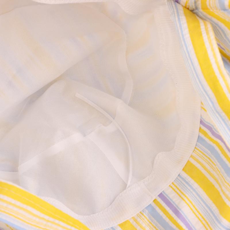 Chapeau Bob à Carreaux à Bord Large et Lacets Été Extérieur Polyvalent Crème Solaire Doux Couleur Contrastée Carreaux Casquettes pour Femmes