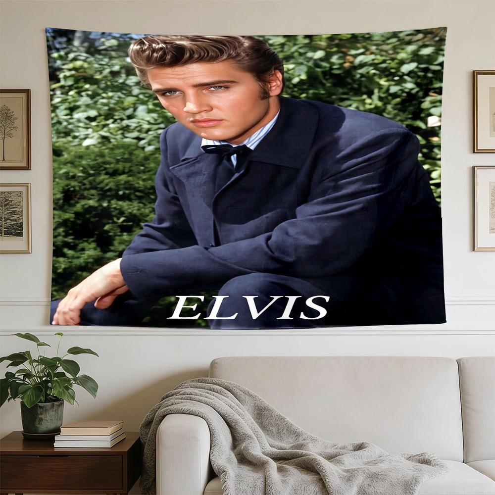 Elvis Presley Performance Polyester Wall Hanging Tapestry, Aesthetic Home Decor for Bedroom Dorm Photo Backdrop,Perfect Gift