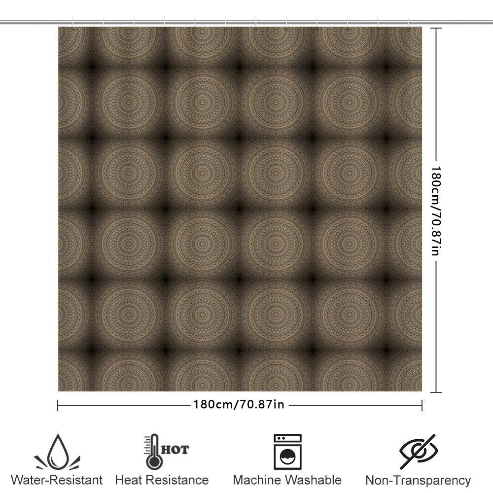 Decorative Shower Curtain Geometric Pattern Bath Decoration Waterproof Fabric For Bathroom Use