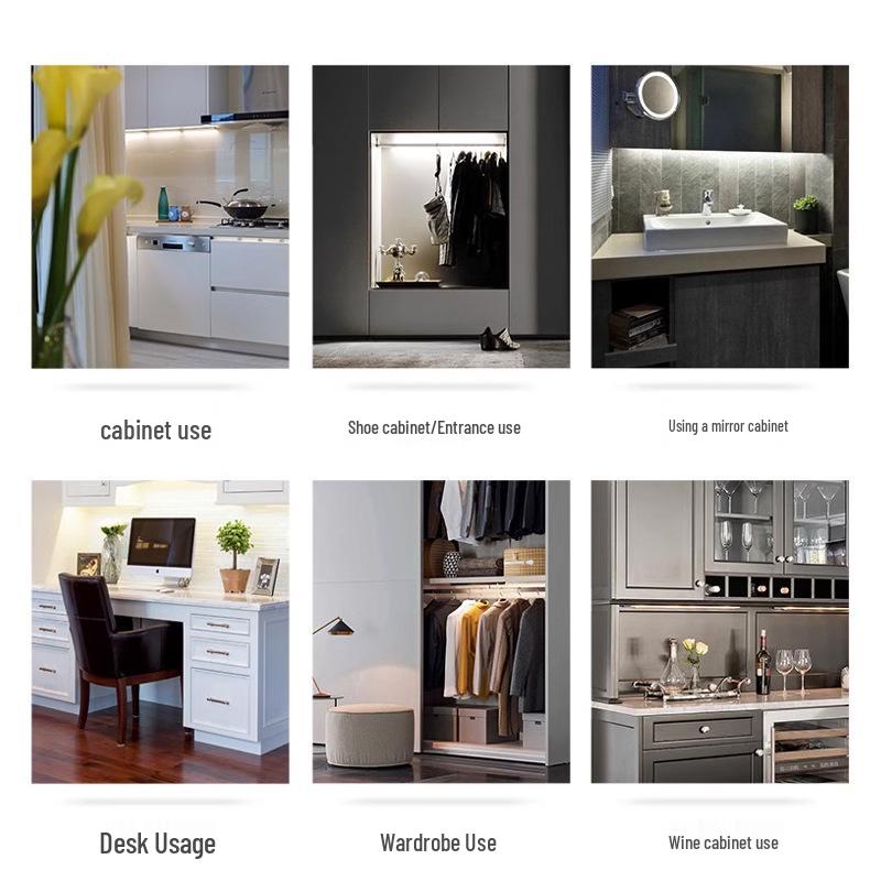 Cabinet Sensor Switch: Replaceable Head, Detachable Control, Body Induction, Touch/Hand-Wave Activation, Door Control, Wardrobe Lighting