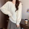 Women's Pink V-Neck Lazy Style Knit Sweater - New Autumn/Winter Design
