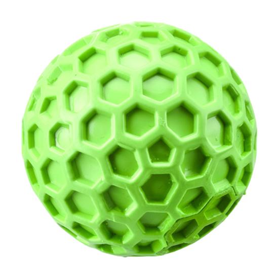 Unzerstörbarer Hundegummiball Interaktives Kauspielzeug für aggressive Kauer Quietschender Waben-Apportierball für Welpenzahnreinigung Langeweilevertreibung