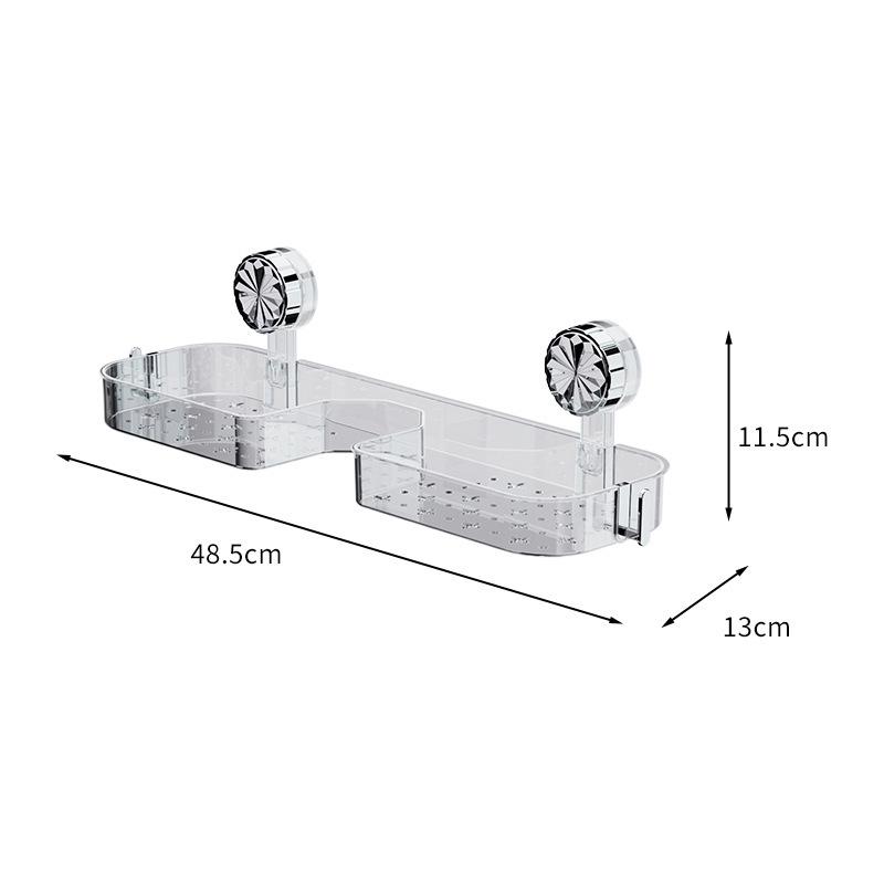 Nástěnná police na přísavky bez vrtání - Úložný box do koupelny bez poškození