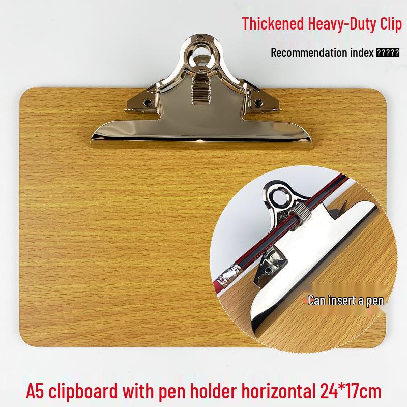 A4 Clipboard with Pen Holder, A5 Writing Pad, A3 Wooden Menu Holder, Cardboard Stationery Board