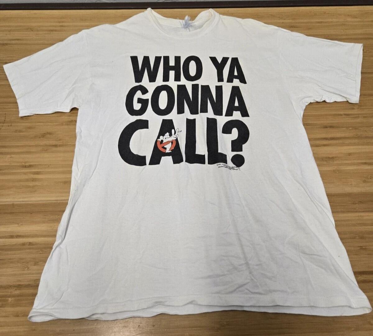 Vintage Ghostbusters Who Ya Gonna Call? 1989 Movie Men s Large 2XL