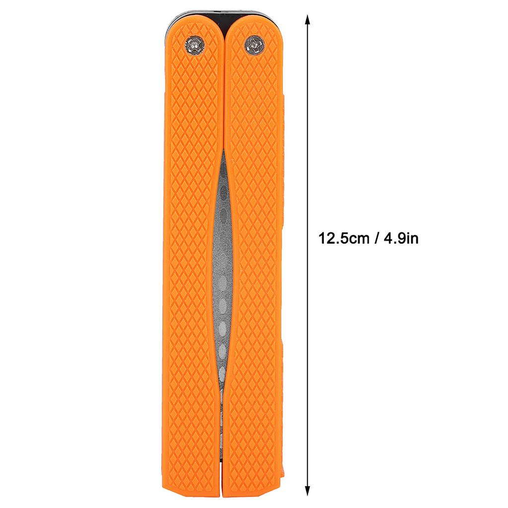 Doppelseitiger Messerschärfer, tragbar, zusammenklappbar, tragbar, rutschfest, Diamantschärfer