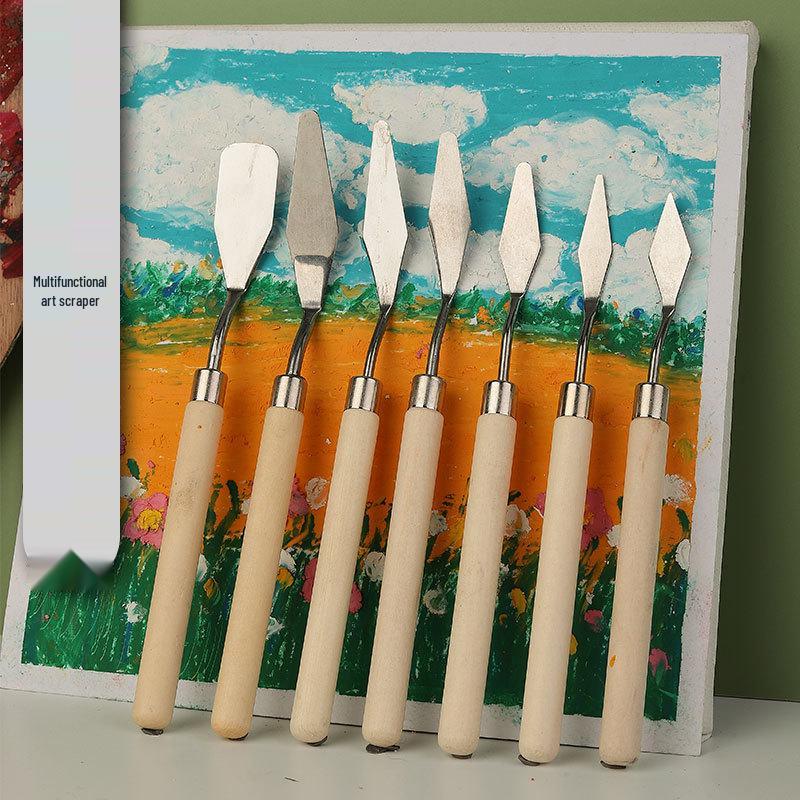 Art Spatula Set: Stainless Steel Palette Knife for Oil, Gouache, and Pastels