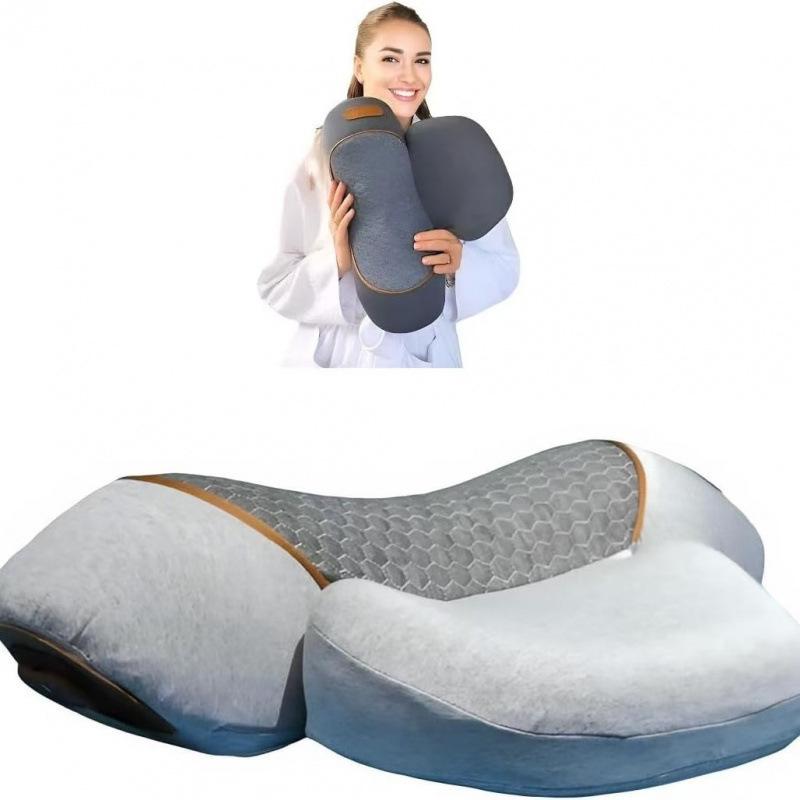 3-in-1 Heated Neck Support Pillow with Traction and Shoulder Pain Relief Massager
