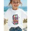 European Sizes Girls' "YOU RE MY SODA POP" K-pop T-Shirt - Cute Soda Can Top with Round Neck, Short Sleeve