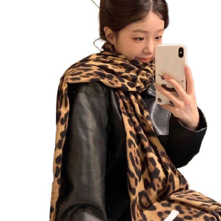 Stylish Leopard Print Shawl Poncho Wrap for Women Leopard Print Sweater Supplies