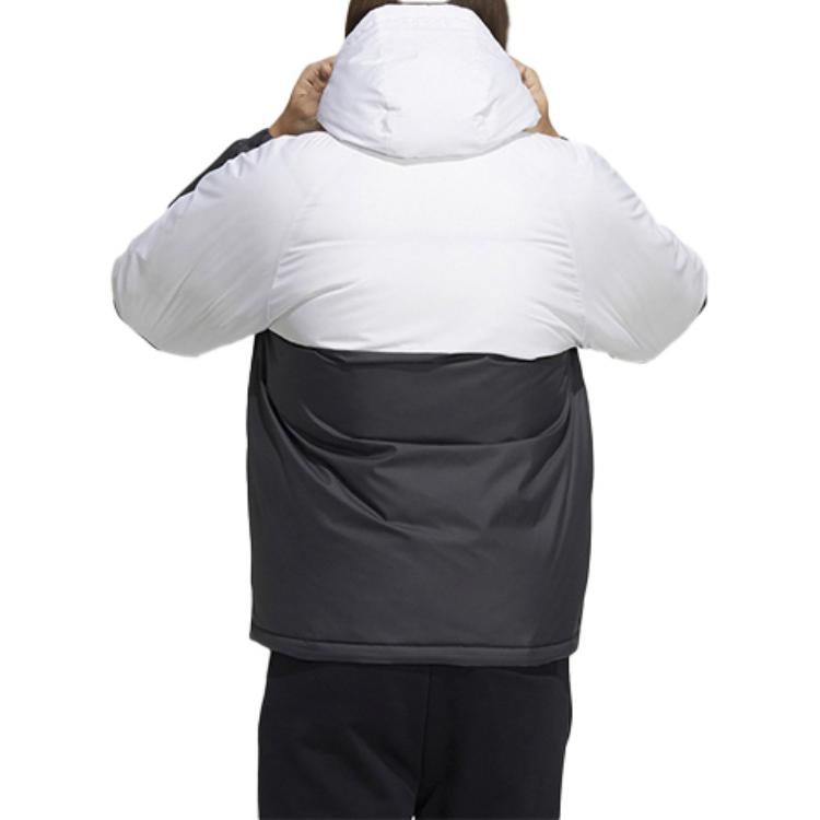 Adidas Neo Colorblock Large Logo Reversible Down Jacket Men Outerwear Black H45282