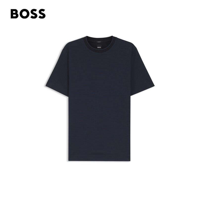 BOSS Men s Three-Color Jacquard Mercerized Cotton T-Shirt M
