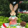 Bunny Figurine Tabletop Decor Adorable Appearance Vivid Facial Expression Rabbit Statue Easter Party Ornament