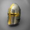 Brass and Steel Crusader Helmet Visored Trollkors